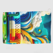 Rainbow Couch Golfhandtuch (Horizontal)