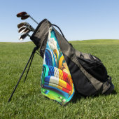 Rainbow Couch Golfhandtuch (Gras)