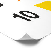 Rainbow Counting 1-10 Zahlen Bildung Poster (Ecke)