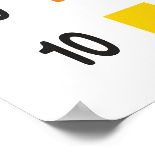 Rainbow Counting 1-10 Zahlen Bildung Poster (Ecke)