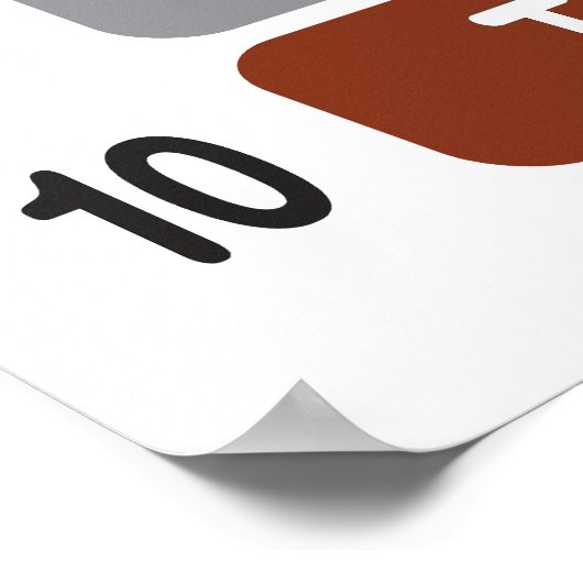 Rainbow Counting 1-20 Zahlen Bildung Poster (Ecke)