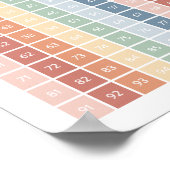 Rainbow Counting Chart 1-100 Klassendekor Poster (Ecke)