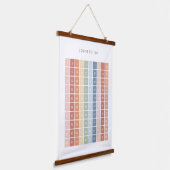Rainbow Counting Chart 1-100 Klassendekor Wandteppich Mit Holzrahmen (Gewinkelt)