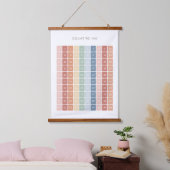 Rainbow Counting Chart 1-100 Klassendekor Wandteppich Mit Holzrahmen (Schlafzimmer)
