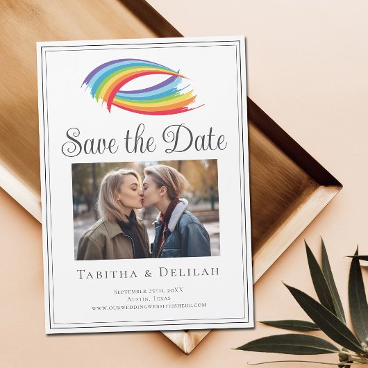 Rainbow Couple Foto Speichern Sie die Date Magnet