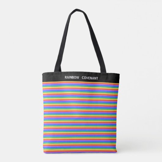 Rainbow Covenant Multicfarbener Streifen Tasche (Rückseite)