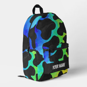 Rainbow Cow Muster Monogramm Bedruckter Rucksack