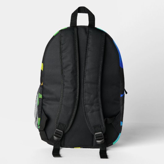 Rainbow Cow Muster Monogramm Bedruckter Rucksack (Rückseite)