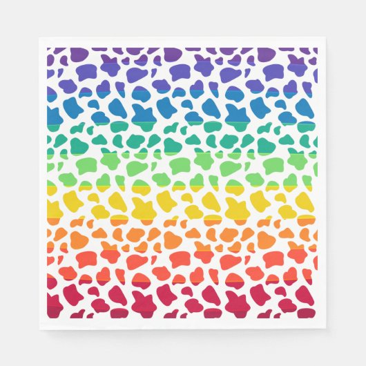 Rainbow Cow Pattern Serviette (Vorderseite)