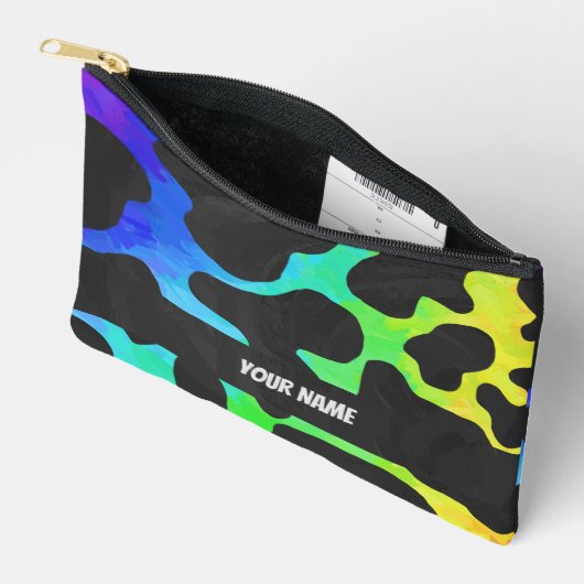 Rainbow Cow Pattern Zubehörtasche (Offen)