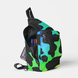 Rainbow Cow Print Crossbody Bag
