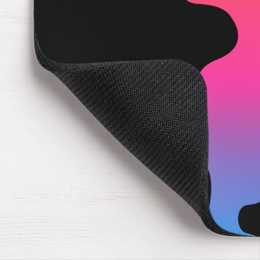 Rainbow Cow Print Mousepad (Ecke)