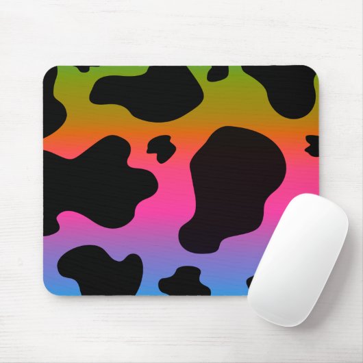 Rainbow Cow Print Mousepad (Mit Mouse)