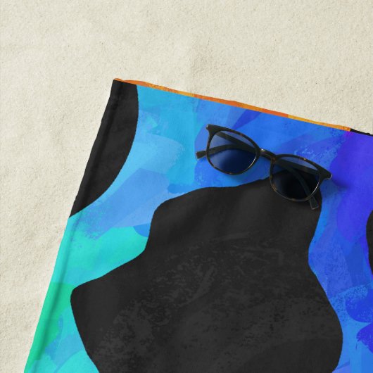 Rainbow Cow Print Strandtuch (Beispiel)