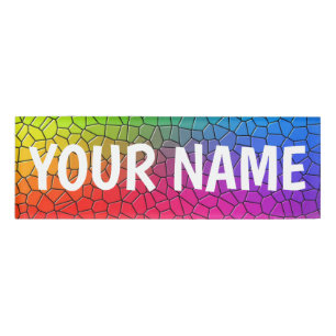 Rainbow-Crackle-Hintergrund - Anpassen Sie Ihren e Namenschild