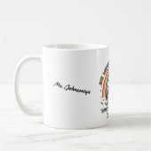 Rainbow Crayon Apple Worlds Greatest Teacher Kaffeetasse (Links)