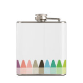 Rainbow Crayon Colors - Geschenk für den weltbeste Flachmann (Rückseite)