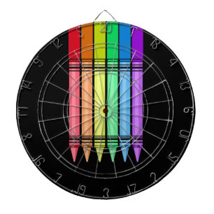 Rainbow Crayon Dartscheibe