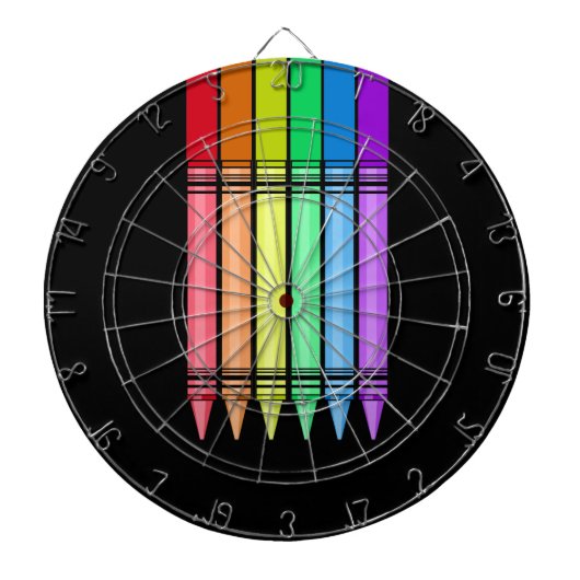Rainbow Crayon Dartscheibe (vorne)