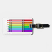 Rainbow Crayon Gepäckanhänger (Vorderseite horizontal)