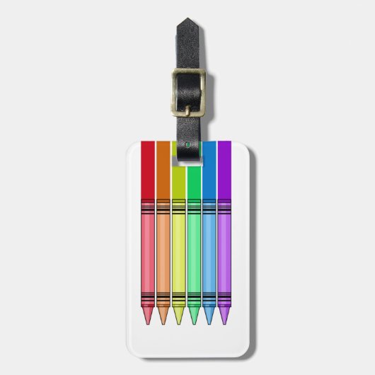 Rainbow Crayon Gepäckanhänger (Vorderseite vertikal)