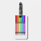 Rainbow Crayon Gepäckanhänger (Rückseite vertikal)