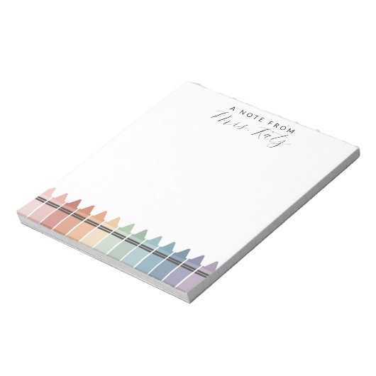 Rainbow Crayon Notepad Notizblock (Rotiert)