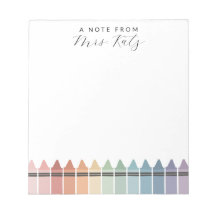 Rainbow Crayon Notepad