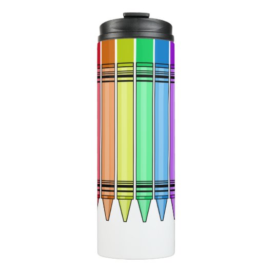 Rainbow Crayon Thermosbecher (Vorderseite)