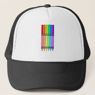 Rainbow Crayon Truckerkappe