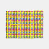 Rainbow Crayons Art School Teacher Artist Coloring Fleecedecke (Vorderseite (Horizontal))