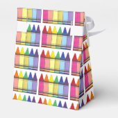 Rainbow Crayons Artist Art Class Birthday Party Geschenkschachtel (Rückseite)