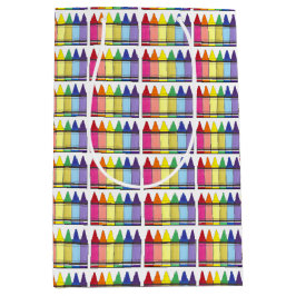Rainbow Crayons Artist Art Class Birthday Party Mittlere Geschenktüte