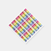 Rainbow Crayons Artist Art Class Birthday Party Serviette (Ecke)