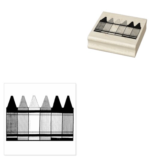 Rainbow Crayons Artist Art Class Colour School Gummistempel (Stempel)