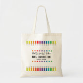 Rainbow Crayons Kindergarten Lehrer Tragetasche (Vorne)