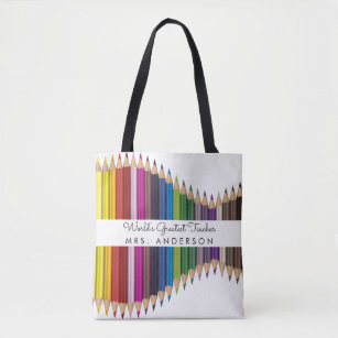 Rainbow Crayons Kindergarten Teacher-Geschenk Tasche