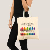 Rainbow Crayons Kindergarten Teacher Geschenk Tote Tragetasche (Vorderseite (Produkt))