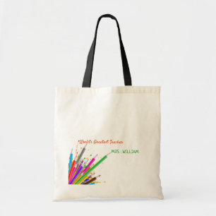 Rainbow Crayons Kindergarten Teacher Geschenk Tote Tragetasche