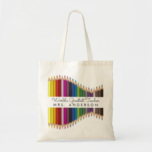 Rainbow Crayons Kindergarten Teacher-Geschenk Tragetasche