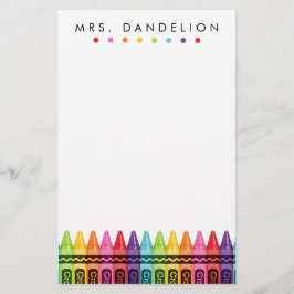 Rainbow Crayons | Kindergartenlehrer Briefpapier