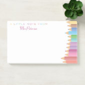 Rainbow Crayons Lehrerin Wertschätzung Niedliche F Post-it Klebezettel (Büro)