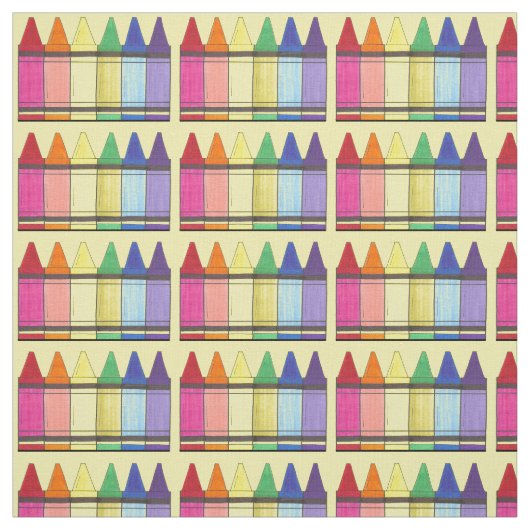 Rainbow Crayons School Teacher Art Supplier Class Stoff (Muster)