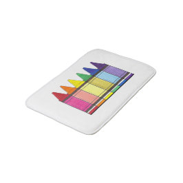 Rainbow Crayons School Teacher Art versorgt Pride Badematte