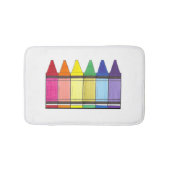 Rainbow Crayons School Teacher Art versorgt Pride Badematte (Vorderseite)