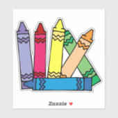 Rainbow Crayons Sticker (Blatt)