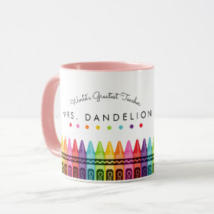 Rainbow Crayons Weltbest Teacher Coffee Tasse