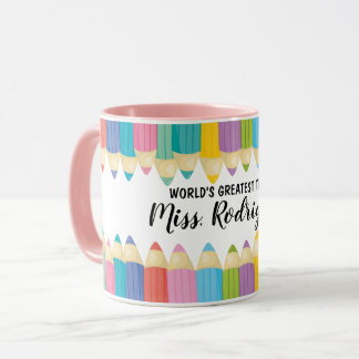 Rainbow Crayons Weltbest Teacher Coffee Tasse