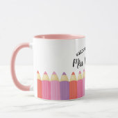 Rainbow Crayons Weltbest Teacher Coffee Tasse (Links)