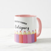 Rainbow Crayons Weltbest Teacher Coffee Tasse (VorderseiteRechts)
